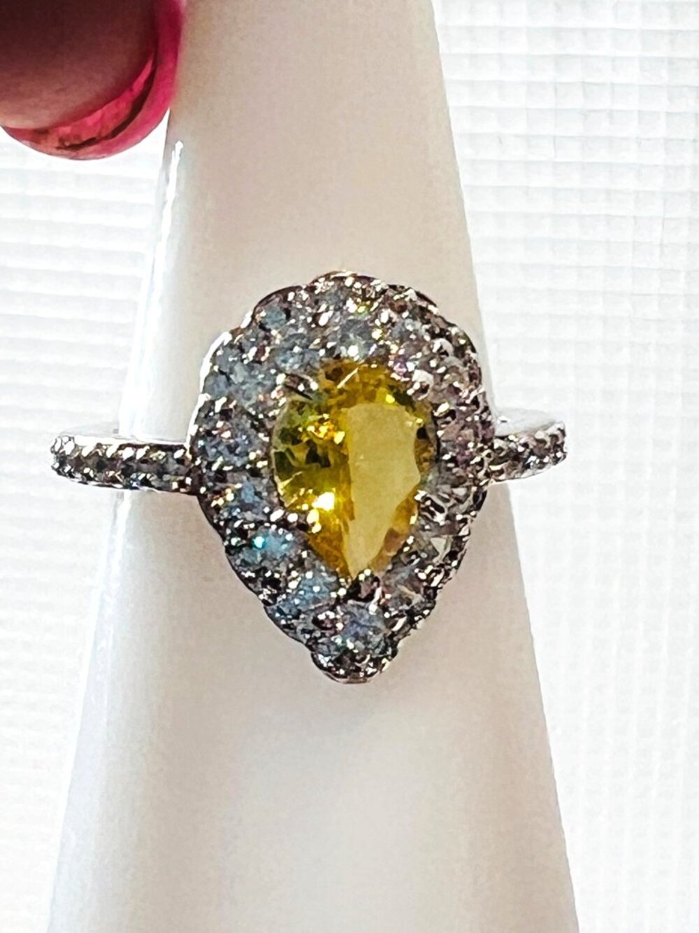 Ring Bomb Party Ring #3008  Size 6, LC Citrine, jewelry, fashion, feminine